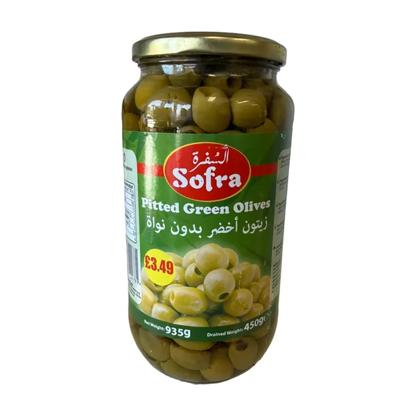 Sofra Pitted Green Olives 935g