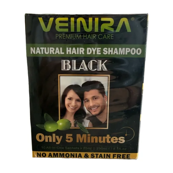 Veinira Black Hair Dye Shampoo 250ml